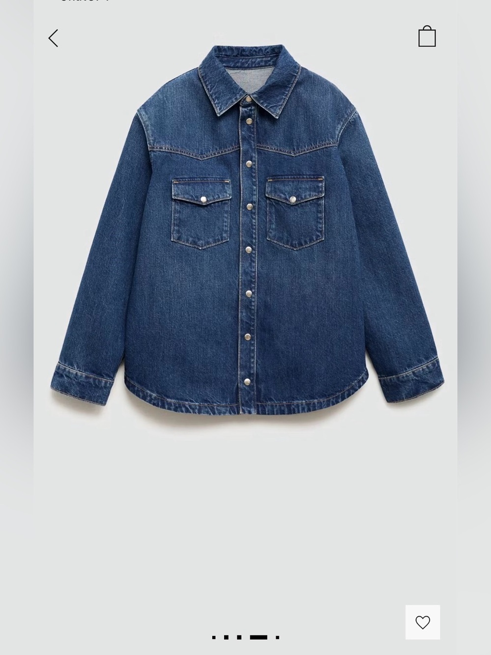 Mango Oversized Denim Overshirt